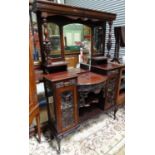 An early 20thC mahogany dresser with mirror back Please Note - we do not make reference to the