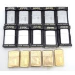 Fourteen Zippo lighters (14) Please Note - we do not make reference to the condition of lots