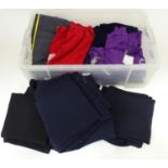 A quantity of assorted golf clothing, to include trousers, jumpers, body warmer, etc. Please