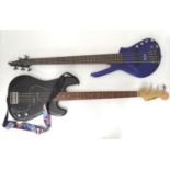 Two bass guitars (2) Please Note - we do not make reference to the condition of lots within