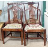 Four 19thC mahogany dining chairs Please Note - we do not make reference to the condition of lots