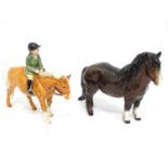 A Beswick pony together with a Beswick horse and rider (2) Please Note - we do not make reference to