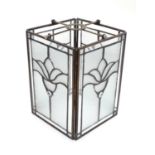 An Art Nouveau style pendant light shade with flower decoration Please Note - we do not make