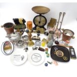 A quantity of miscellaneous to include metal ware, soapstone ornaments, ceramics, etc. Please Note -