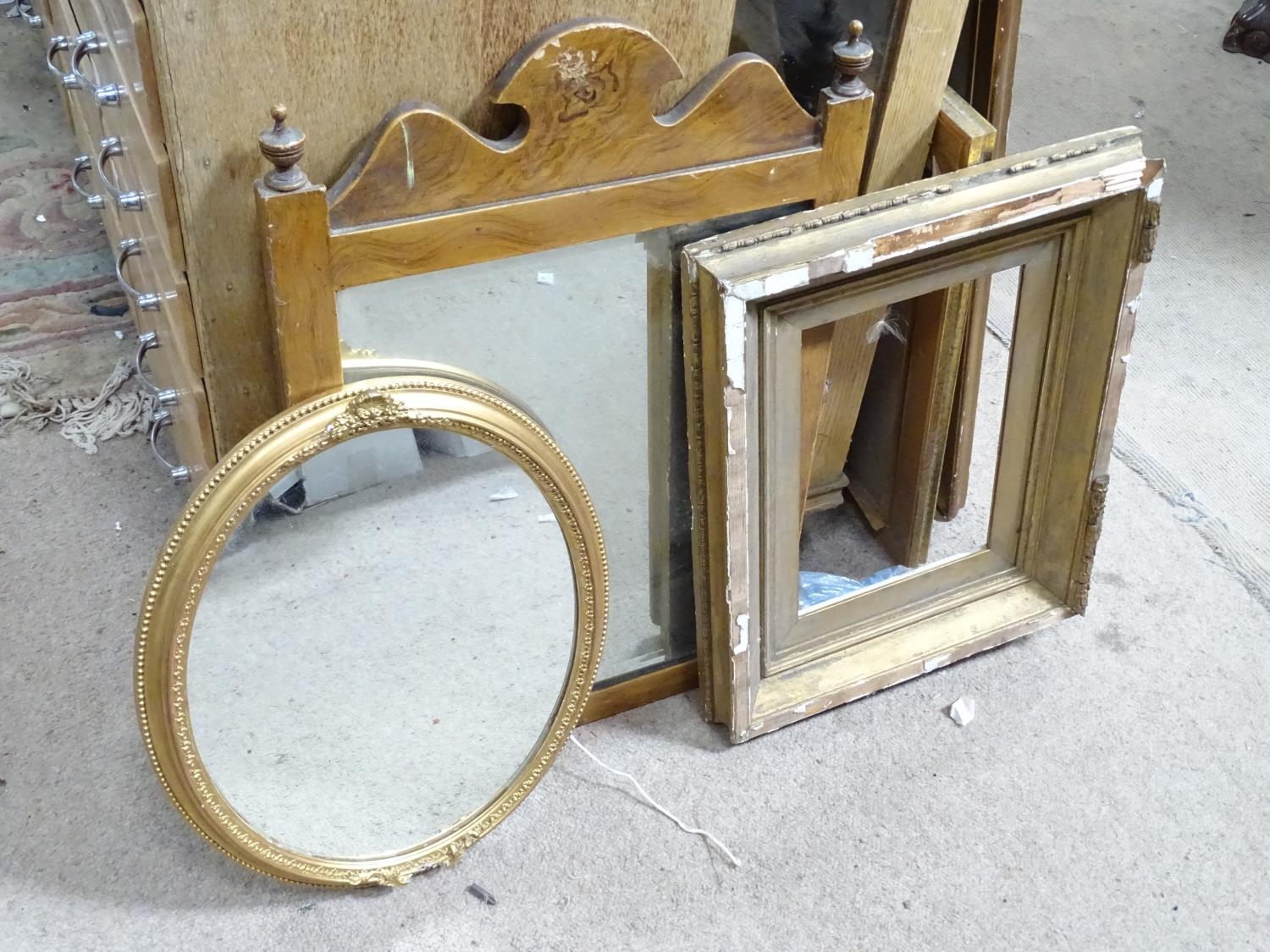 2 Mirrors and gilt frame Please Note - we do not make reference to the condition of lots within