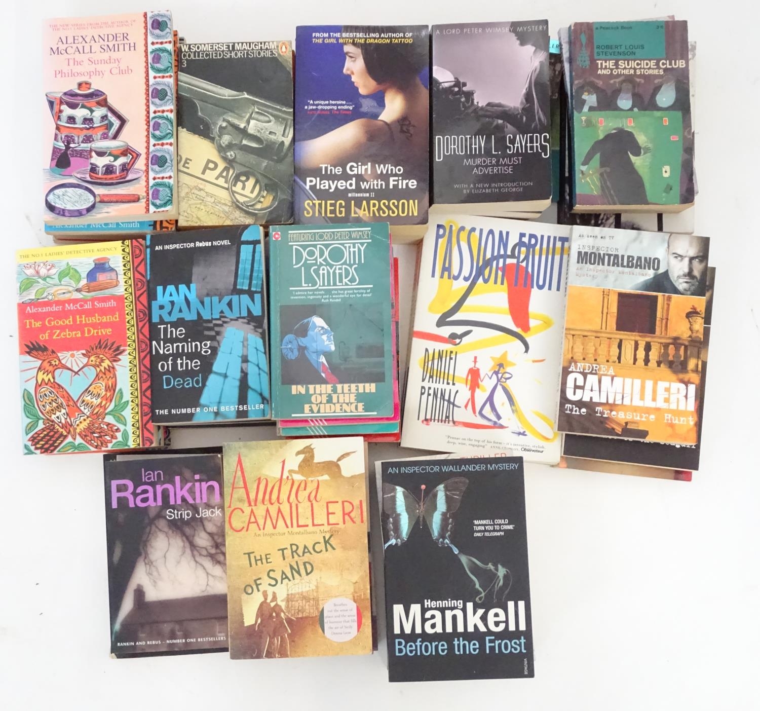 A quantity of assorted books to include crime fiction novels Please Note - we do not make