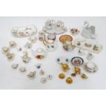 A quantity of miniature collectable teapots makers to include Limoges Please Note - we do not make