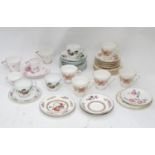 A quantity of assorted tea wares to include Shelley, Colclough, Wedgwood, etc. Please Note - we do