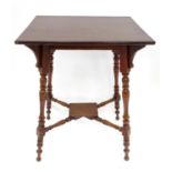 A mahogany Aesthetic period occasional table Please Note - we do not make reference to the condition