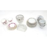 A quantity of assorted ceramics and glass to Colclough cups and saucer, Royal Brierley crystal