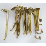 A quantity of brass window latches Please Note - we do not make reference to the condition of lots