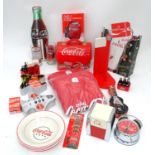 A large quantity of Coca Cola / Coke memorabilia and novelty items / advertising wares, to include