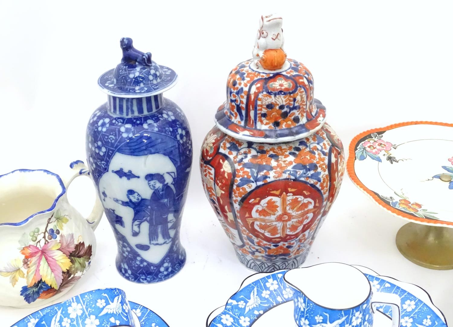 A quantity of Continental and Oriental ceramics to include vases, tea wares, etc. Please Note - we - Image 3 of 12