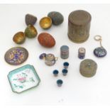 A quantity of assorted cloisonne items together with Eastern metalware Please Note - we do not