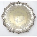 A silver plated salver Please Note - we do not make reference to the condition of lots within