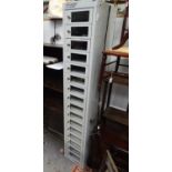 A late 20th / early 21stC metal cabinet by EFG containing 16 separate locking sections Please Note -