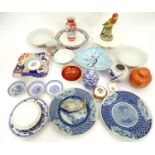 A quantity of assorted ceramics to include Beswick pin dish formed as a fish no. 1304, Oriental