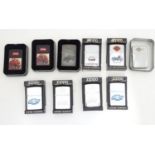 Ten Zippo lighters (10) Please Note - we do not make reference to the condition of lots within