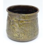 A Middle Eastern brass pot Please Note - we do not make reference to the condition of lots within