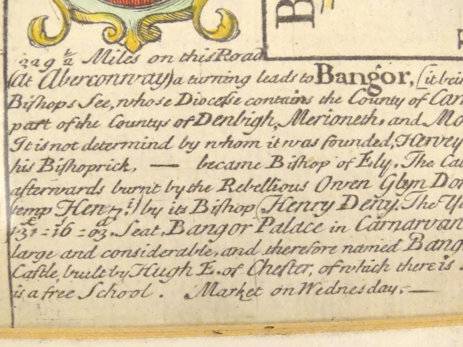 Maps: Two 18thC maps of Bedfordshire, comprising a hand coloured road strip map, published in John - Image 13 of 16