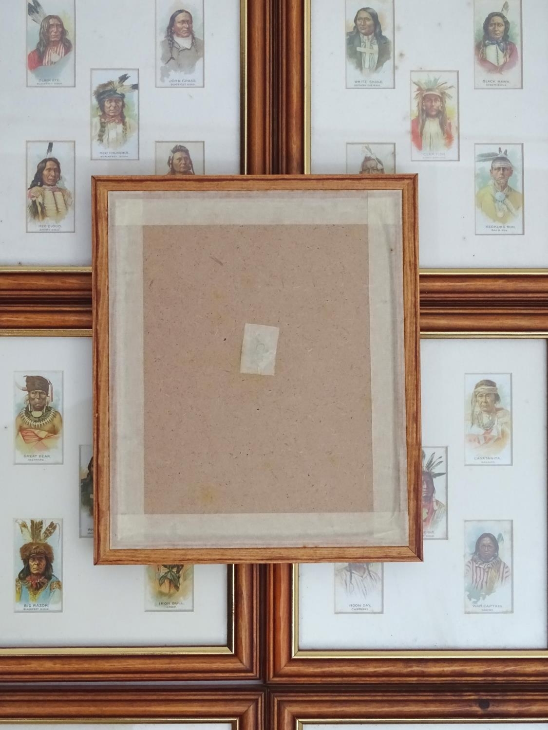 A quantity of framed cigarette cards depicting Native American Indians Please Note - we do not - Image 2 of 9