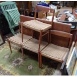 A Danish teak tabletop by Bramin, together with four matching chairs Please Note - we do not make