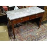 An early 20thC washstand with marble top Please Note - we do not make reference to the condition