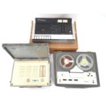 A boxed Sony cassette recorder together with a boxed Vidor radio and a reel to reel tape machine (3)