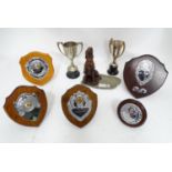 A quantity of assorted trophies mostly for dog trials and training Please Note - we do not make