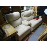 A Parker Knoll two seater sofa and reclining armchair (2) Please Note - we do not make reference