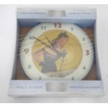 A Forme wall clock with 1940s radio decoration Please Note - we do not make reference to the