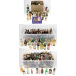 A large quantity of miniature spirit bottles, to include numerous single malt whiskeys, brandy, etc.