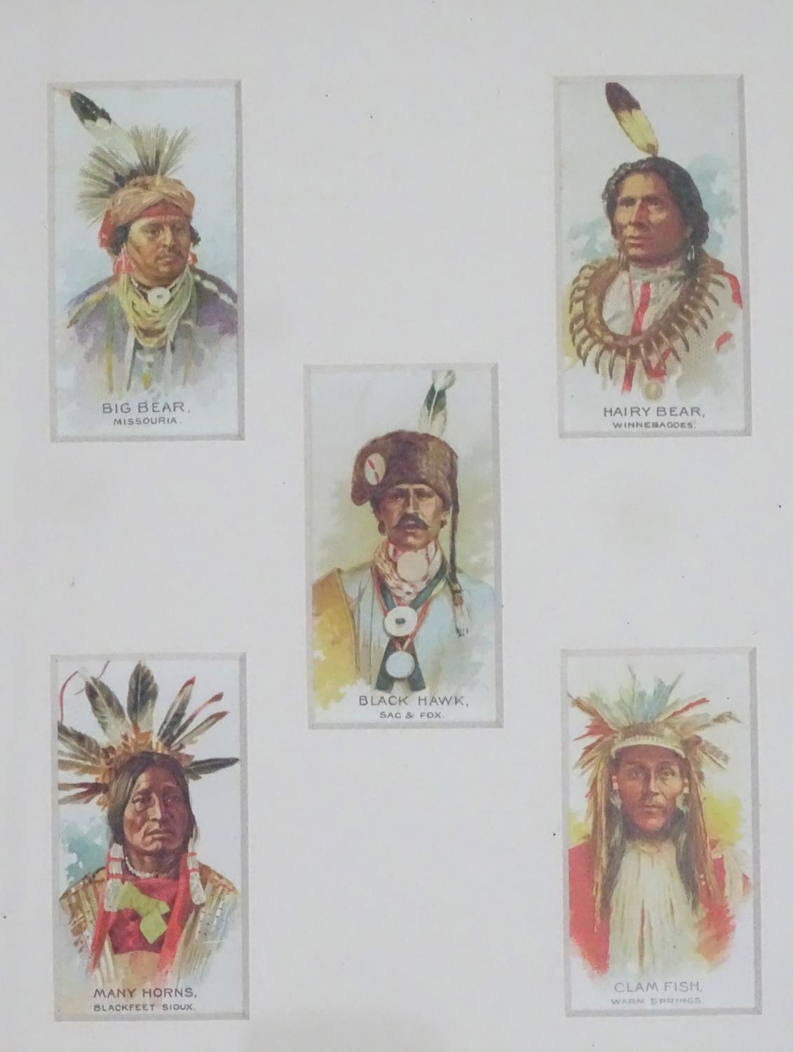 A quantity of framed cigarette cards depicting Native American Indians Please Note - we do not - Image 8 of 9