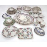 A quantity of assorted Booths china to include tureens, cups, jugs, plates, egg cups, serving