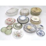 A quantity of assorted Booths china patterns to include Old Staffordshire, Flowerpiece,