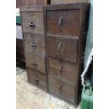 Two 20thC oak filing cabinets (2) Please Note - we do not make reference to the condition of lots