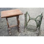 A small pub table. Together with a Singer sewing machine base. (2) Please Note - we do not make