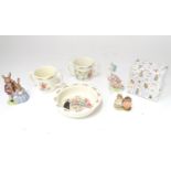 A quantity of Beatrix Potter ceramics, Bunnykins etc. Please Note - we do not make reference to