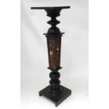 A jardiniere stand, the column with ceramic detail Please Note - we do not make reference to the