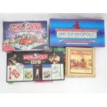 Various editions of the board game Monopoly to include Milton Keynes, Oxford, The Here and Now