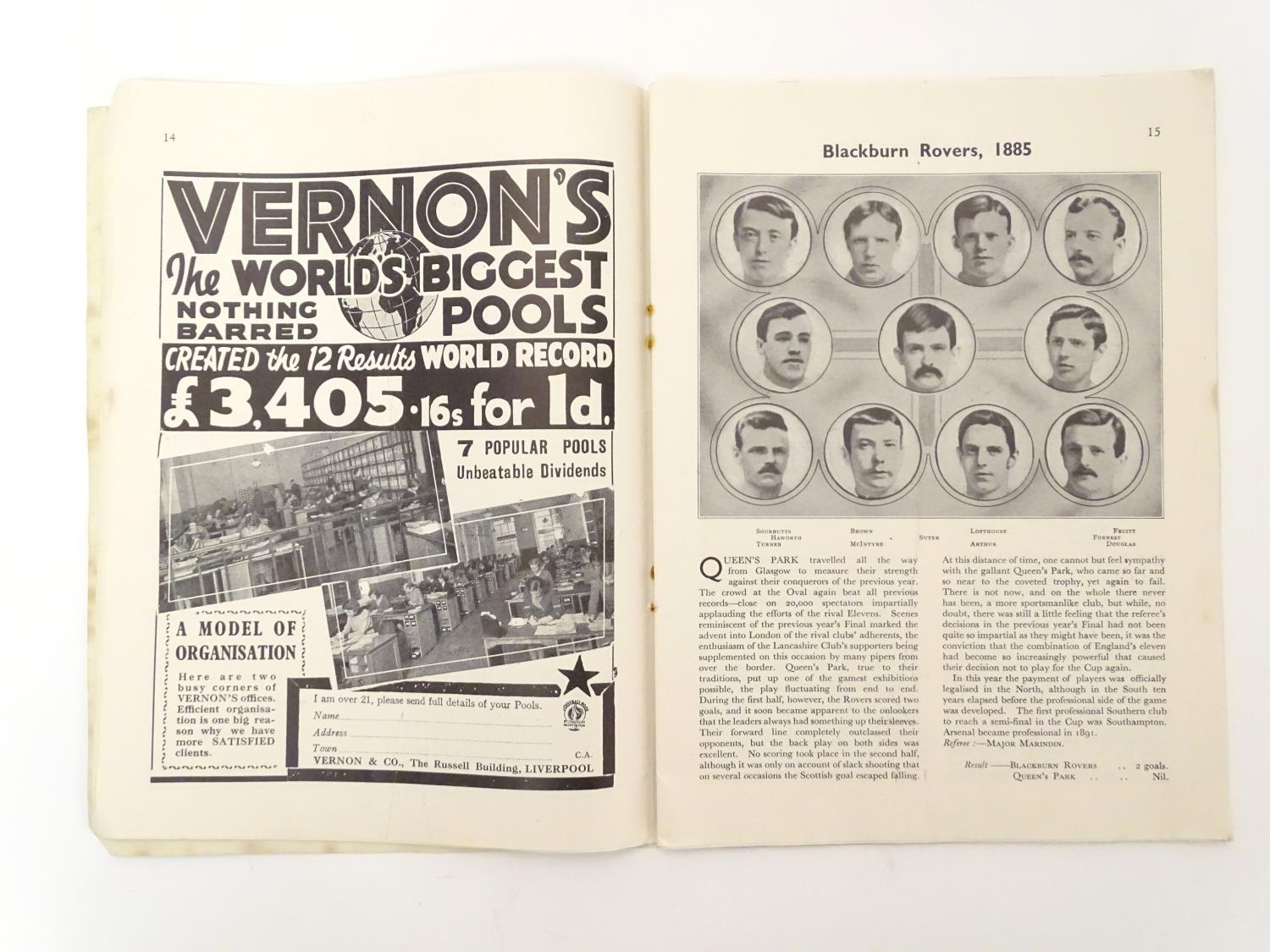 Book, sporting interest: The FA Cup Annual, King George V jubilee edition 1935, chronicling the - Image 5 of 7