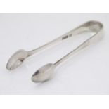 Silver Old English pattern sugar tongs hallmarked Sheffield 1901 maker John Round & Son Ltd (