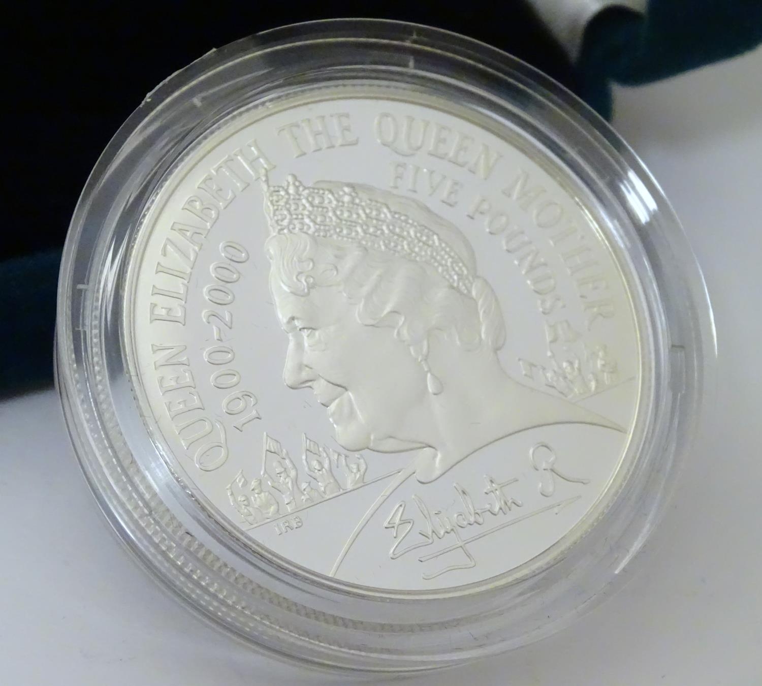 Coin: A Royal Mint 2000, sterling silver five pound piedfort proof crown coin, commemorating the - Image 5 of 5