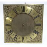 Local Interest - Oxfordshire - Thomas Hines Watlington: An 18thC long case clock movement with brass