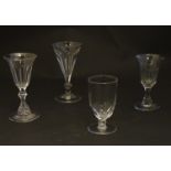 Four assorted 19thC/ 20thC drinking glasses, the largest 5 3/8" tall (4) Please Note - we do not