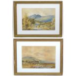B. T. Wadham, 19th century, Watercolours, A pair of Scottish Highland landscapes with cattle. One