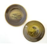 A pair of Royal Vistas Ware plates depicting views of Naples. Approx. 10 1/4" diameter (2) Please