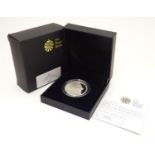 Coin: A Royal Mint 2011 limited edition sterling silver five pounds piedfort proof coin,