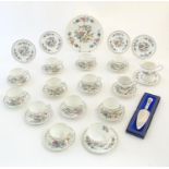 A quantity of Ainsley tea wares in the pattern Pembroke, to include a cake plate, plates, cups,