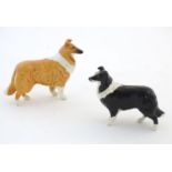 Two Beswick dogs comprising Collie, model no. 1814 and Sheepdog, no. 1854. Marked under. Largest